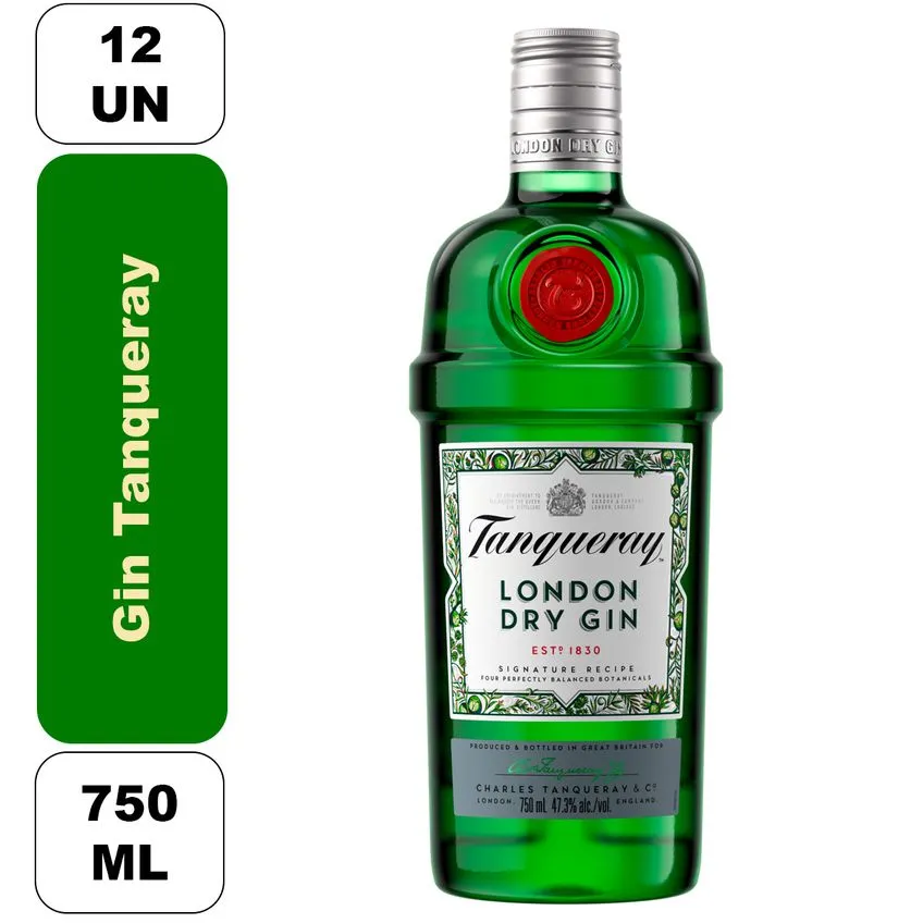 Gin Tanqueray 750ml caixa com 12 unidades