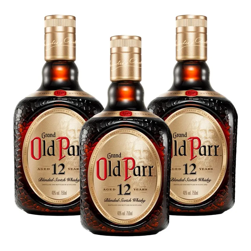 Whisky Old Parr 750ml 3 Unidades