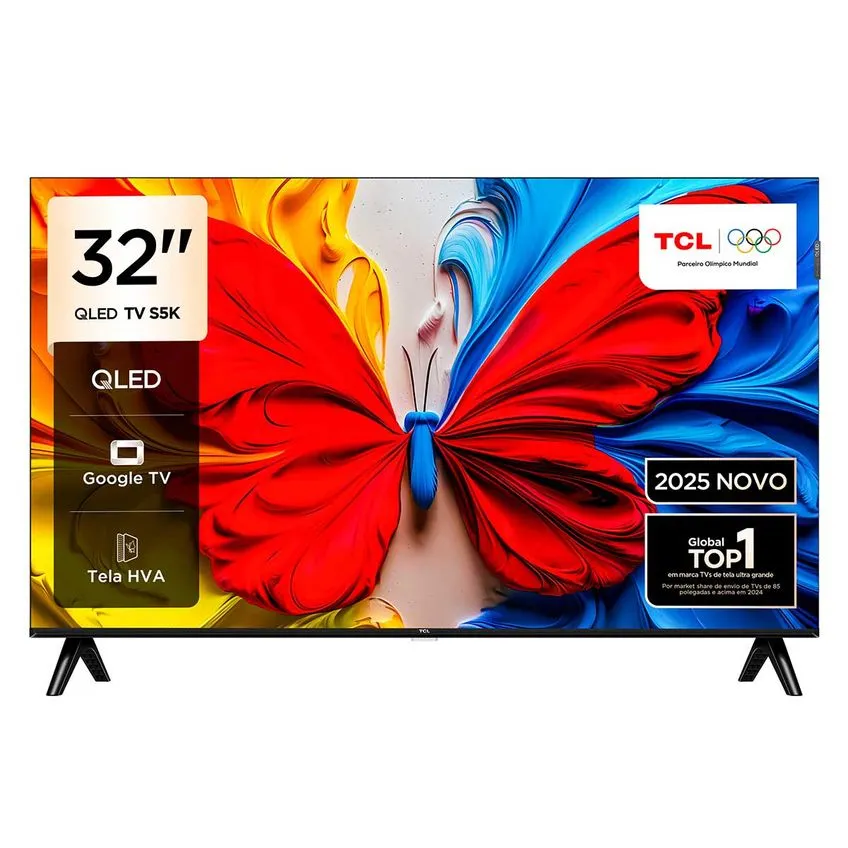 Smart TV TCL 32" 32S5K FHD QLED HDR10 Google TV