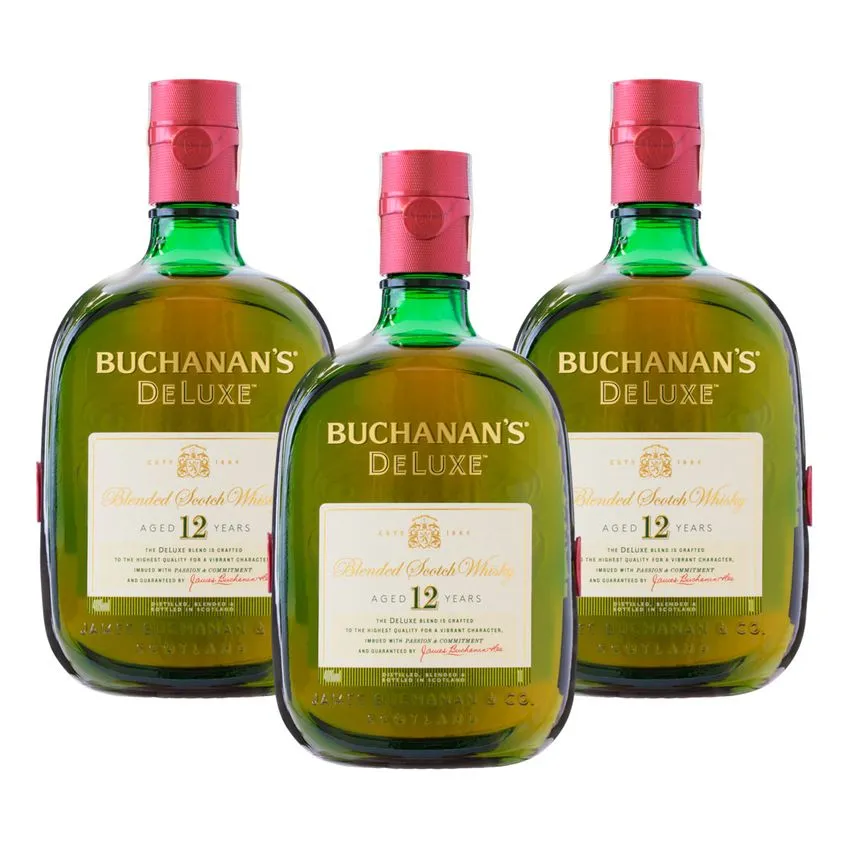 Whisky Buchanan's Deluxe 12 Anos 1L 3 Unidades