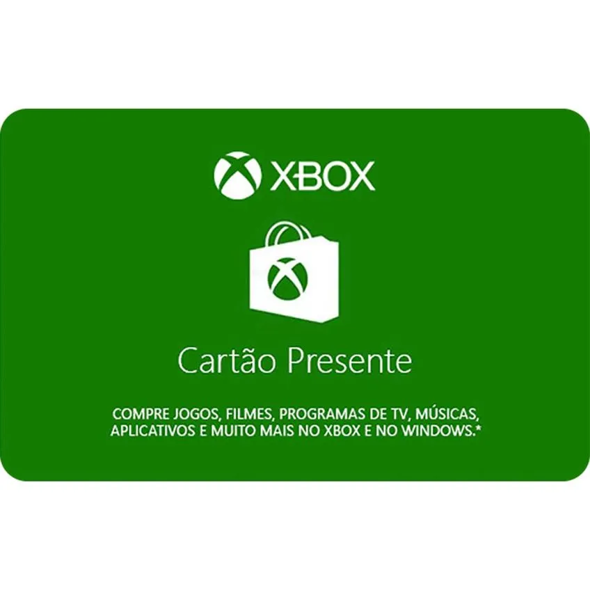 Gift Card Digital Xbox Cash Card R$200