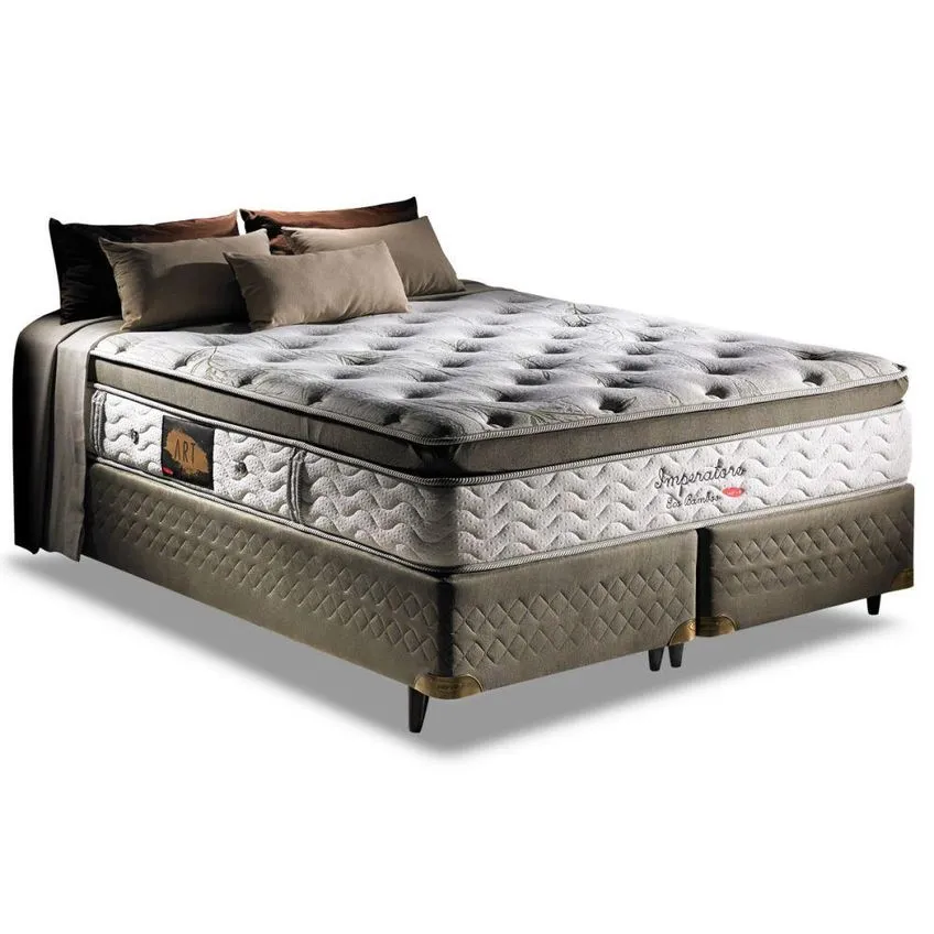 Conjunto Box + Colchão Imperatore Herval Queen 158x198x74