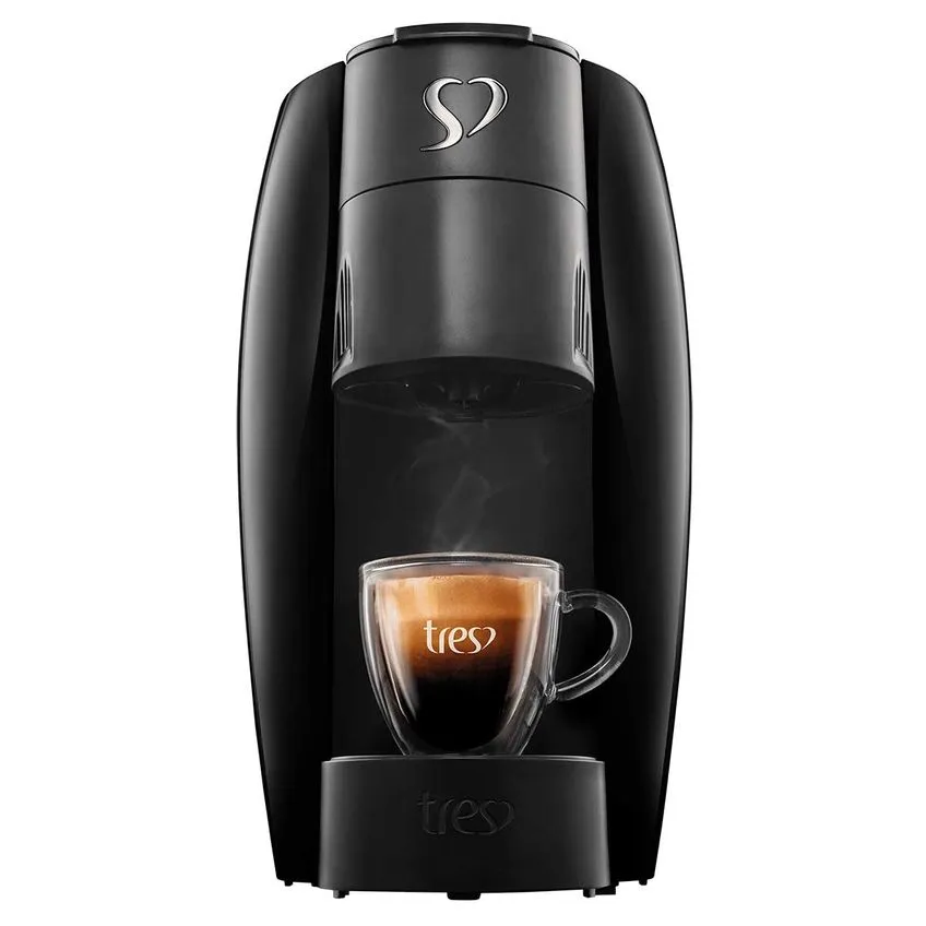 Cafeteira Elétrica Expressa Três Corações Lov Preta 110V