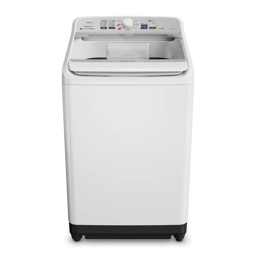 Lavadora de Roupas Panasonic 15kg Branca Com 08 Programas de Lavagem e Smart Sense NA-F150B1W 220V