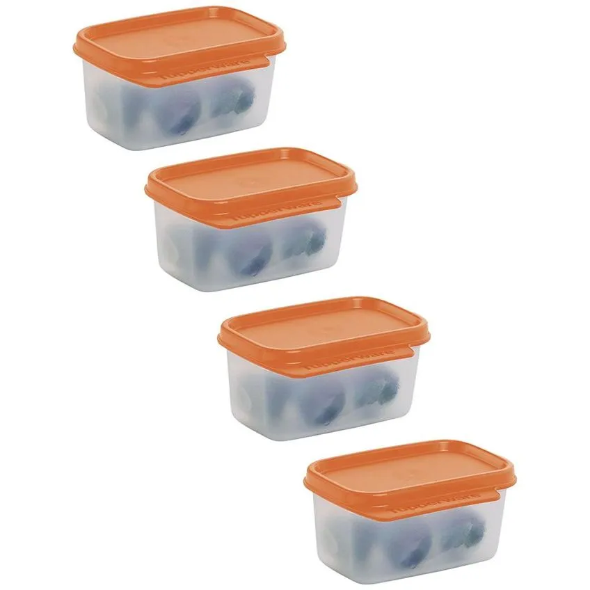 Kit 4 Potes Herméticos Tupperware Basic Line Transparente 160ml