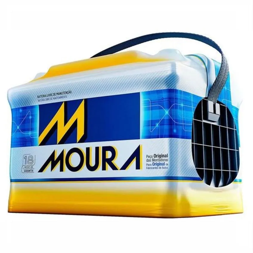 Bateria Moura 60 Amperes 12 Volts Polo Positivo Lado Direito 18 Meses de Garantia Livre de Manutenção