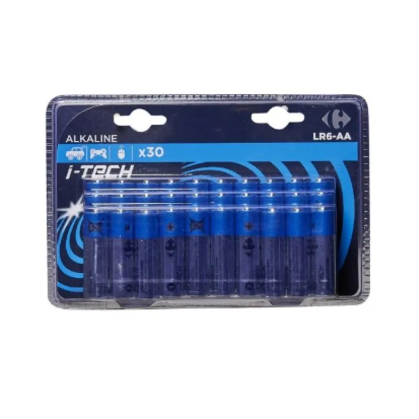 Kit Pilhas AA Com 30 Unidades Carrefour