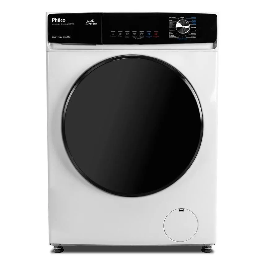 Lava e Seca Philco 11kg PLS11A Eco InvertPlus 16 programas Lavagem Branca