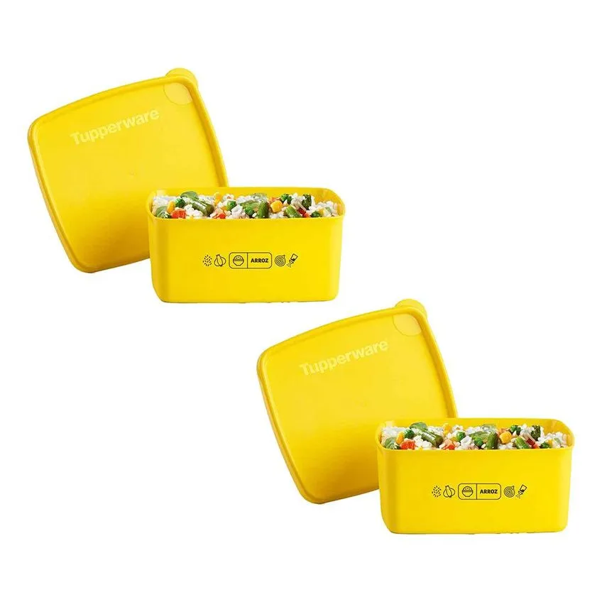 Kit 2 Potes Herméticos Tupperware Jeitosinho Mix Arroz 400ml
