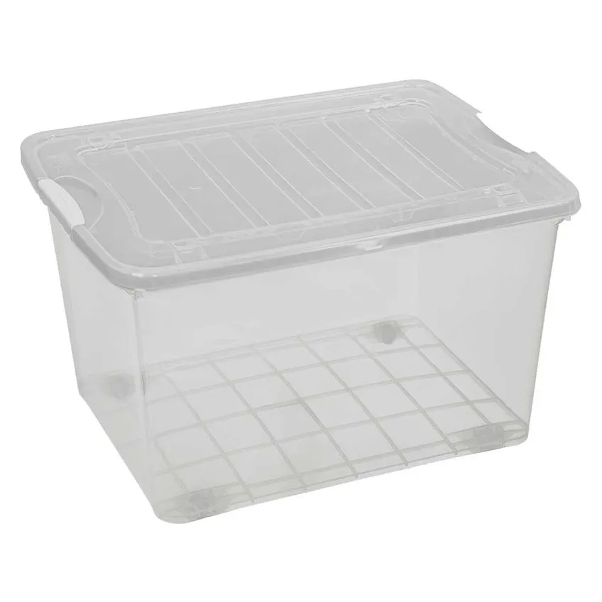 Caixa Org Movil Suprema Reyplast Transparente 28 Litros