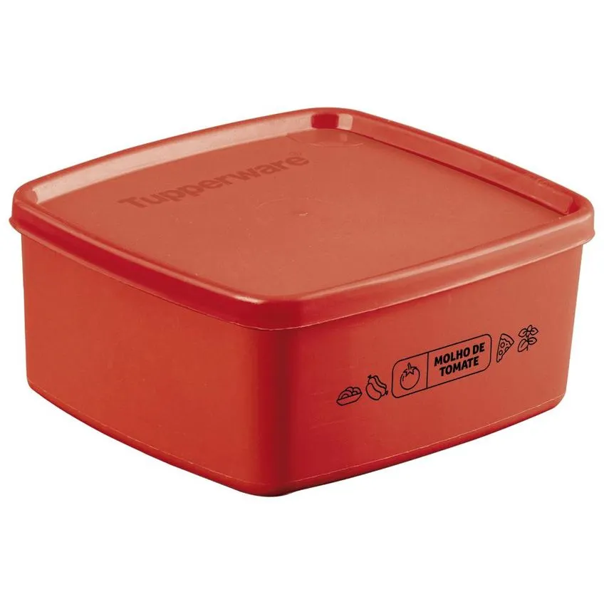 Pote Hermético Tupperware Jeitosinho Molho De Tomate 400ml Vermelho