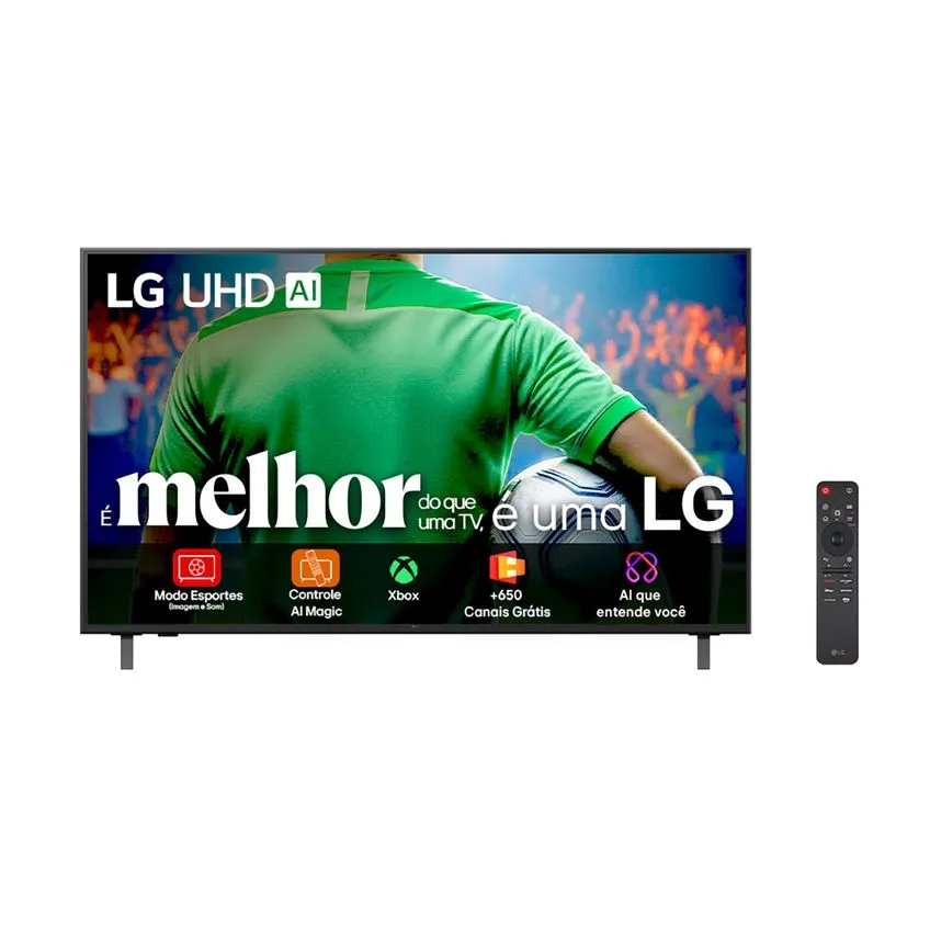 Smart TV 4K 60" LG UHD 60UA8550PSA A7 AI Ger8 4K Super Upscaling Google Cast Alexa Integrado Controle AI Smart Magic WebOS 25