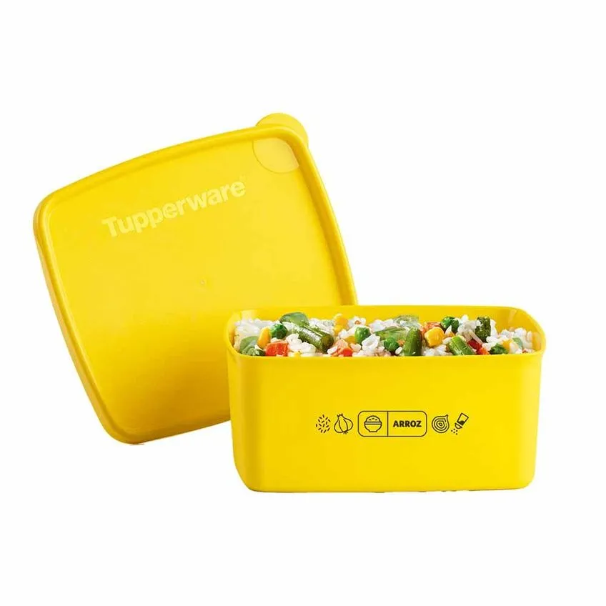 Pote Hermético Tupperware Jeitosinho Mix Arroz 400ml Amarelo