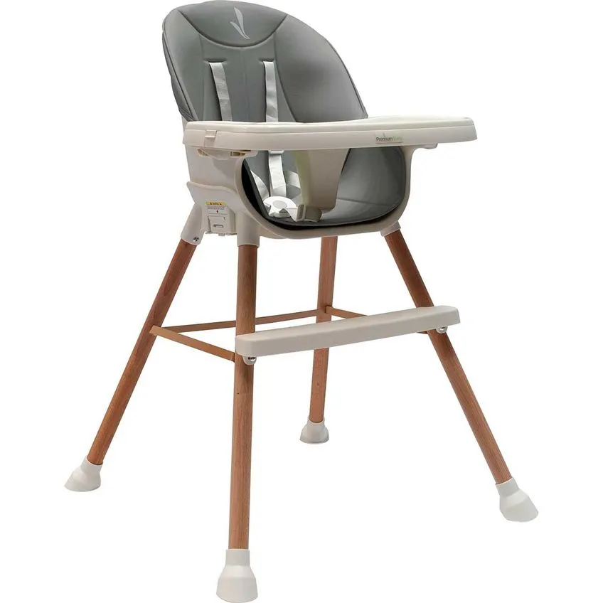 Cadeira para Alimentação Executive 5 em 1 Bege Premium Baby Cinza