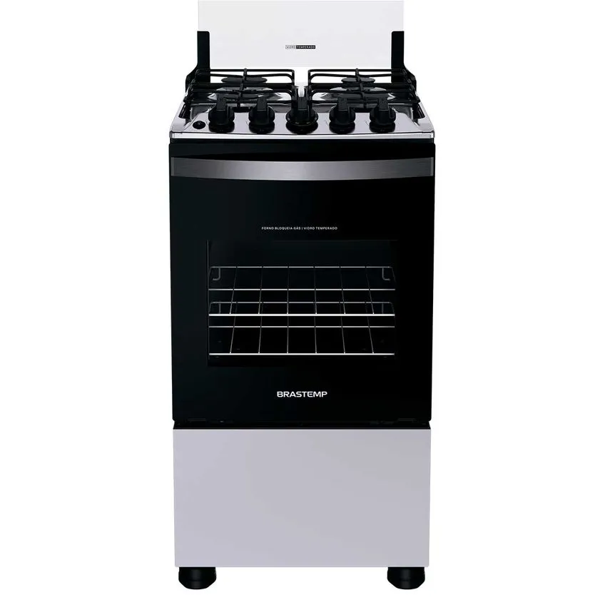 Fogão a Gás Brastemp 4 Bocas Branco BFO4NBB Bivolt