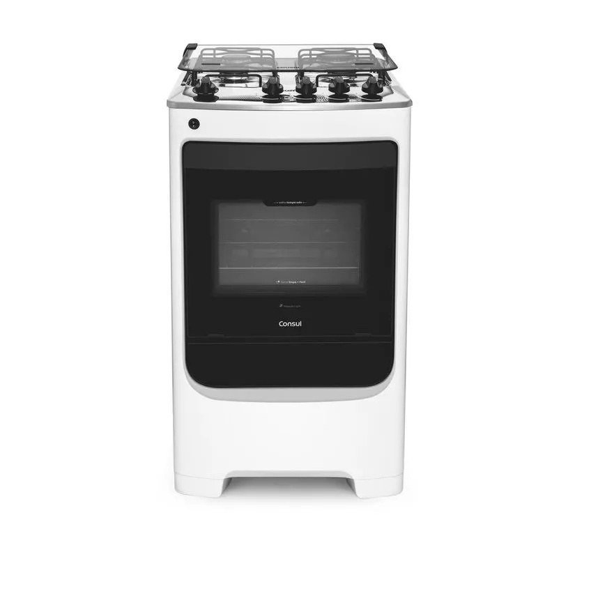 Fogão Consul 4 bocas Branco com acendimento automático - CFO4NAB Bivolt